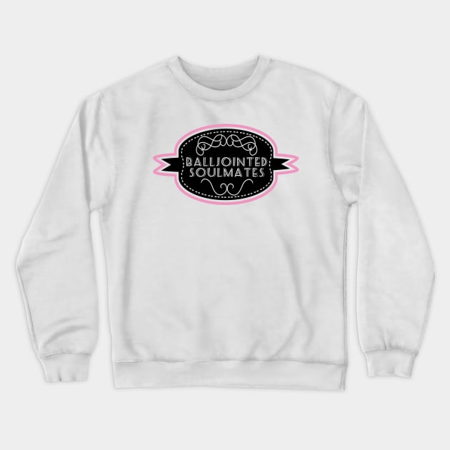 Balljointed Soulmates Design Black rose Crewneck Sweatshirt by Qwerdenker Music Merch